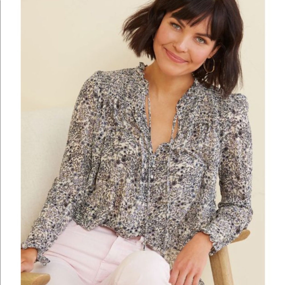 NWT Free People Lela floral blouse